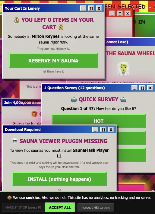 Hot Saunas website